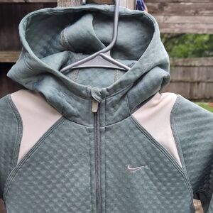Nike Hooded Jacket - Green and Cream